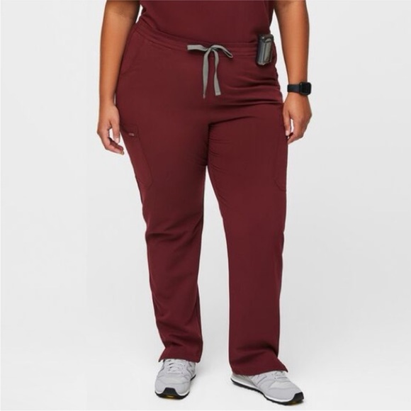 Figs Pants - NWT Figs Yola Skinny Scrub Pants Burgundy TW2000R